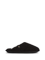 Negro - Pantuflas de piel sintética con monograma de Tommy Hilfiger - Imagen 1 de 6