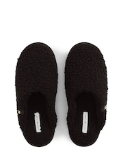 Negro - Pantuflas de piel sintética con monograma de Tommy Hilfiger - Imagen 5 de 6