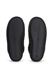 Negro - Pantuflas de piel sintética con monograma de Tommy Hilfiger - Imagen 6 de 6