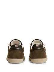 Tommy Hilfiger Brown Suede Mixed Texture Enamel Flag Trainers - Image 4 of 6