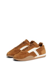 Tommy Hilfiger Orange Suede Vintage Low Profile Trainers - Image 3 of 6