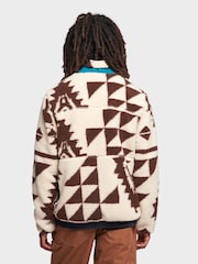 Penfield Brown Mens Winter Geo Mattawa Fleece Jacket - Image 2 of 8