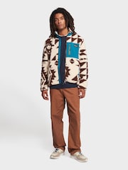 Penfield Brown Mens Winter Geo Mattawa Fleece Jacket - Image 3 of 8