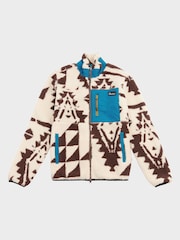 Penfield Brown Mens Winter Geo Mattawa Fleece Jacket - Image 7 of 8