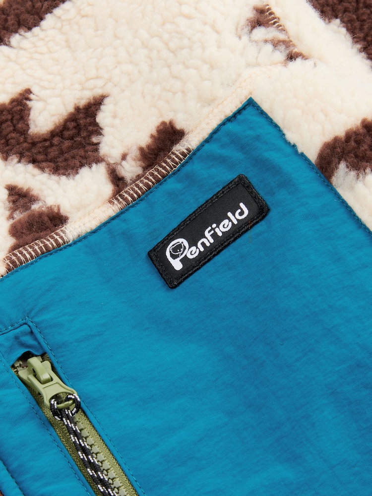 Penfield Brown Mens Winter Geo Mattawa Fleece Jacket - Image 8 of 8