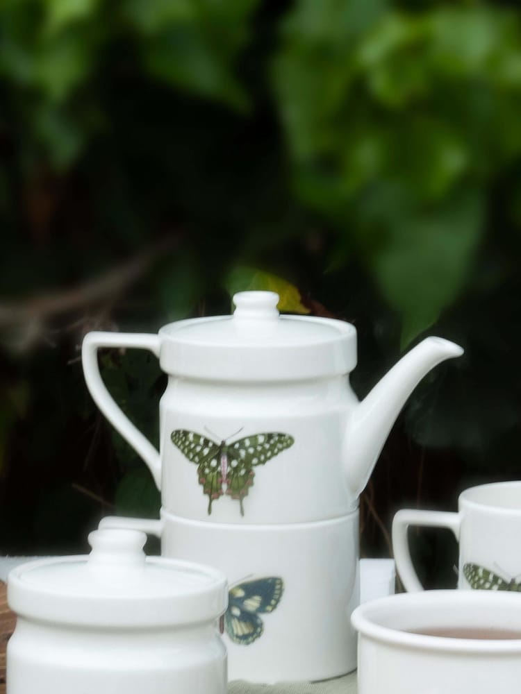 Portmeirion White Botanic Garden Harmony Tea For One - Image 1 of 4