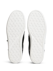 Tommy Hilfiger Black Leather Mixed Texture Enamel Flag Trainers - Image 6 of 6