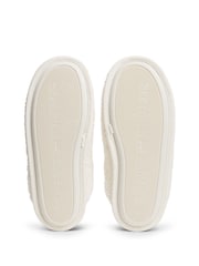 Crema - Pantuflas de piel sintética con monograma de Tommy Hilfiger - Imagen 6 de 6