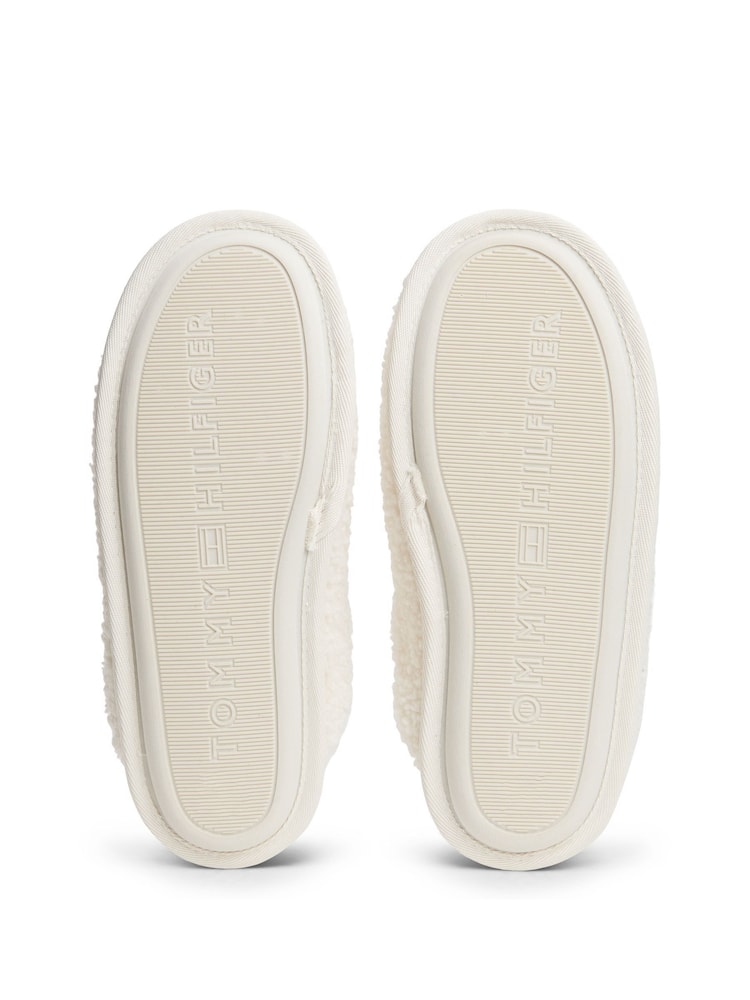Crema - Pantuflas de piel sintética con monograma de Tommy Hilfiger - Imagen 6 de 6