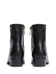 Tommy Hilfiger Black Leather Zip-Up Ankle Boots - Image 4 of 6
