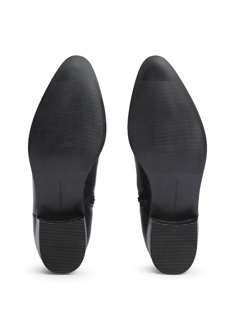 Tommy Hilfiger Black Leather Zip-Up Ankle Boots - Image 6 of 6 Tommy Hilfiger Black Leather Zip-Up Ankle Boots - Image 6 of 6