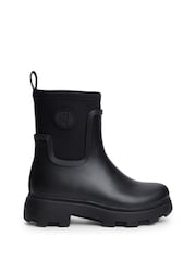 Tommy Hilfiger Black Monogram Cleat Rain Boots - Image 1 of 6
