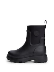 Tommy Hilfiger Black Monogram Cleat Rain Boots - Image 2 of 6
