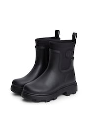 Tommy Hilfiger Black Monogram Cleat Rain Boots - Image 3 of 6