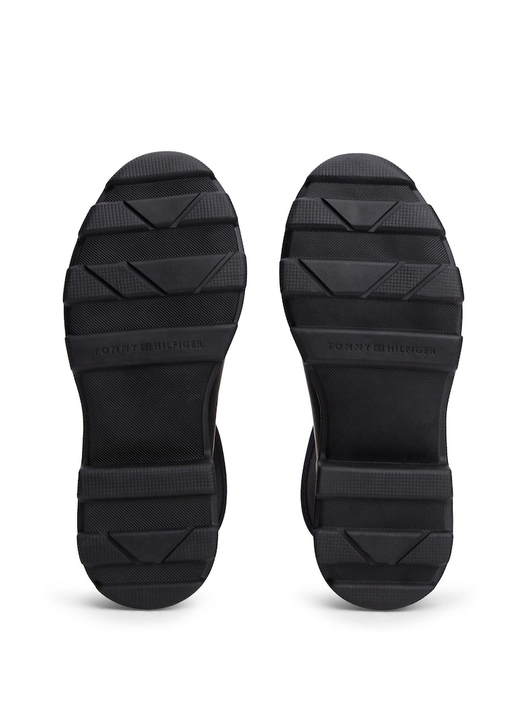 Tommy Hilfiger Black Monogram Cleat Rain Boots - Image 6 of 6 Tommy Hilfiger Black Monogram Cleat Rain Boots - Image 6 of 6