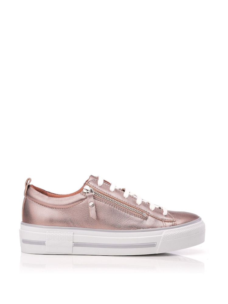 Moda in Pelle Filician Zip & Lace Chunky Slab Sole Trainers - Image 1 of 4