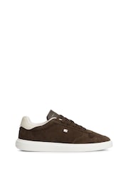 Tommy Hilfiger Brown Lightweight Suede Court Trainers - Image 1 of 6