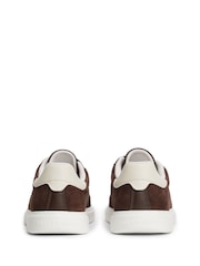 Tommy Hilfiger Brown Lightweight Suede Court Trainers - Image 4 of 6
