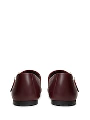 Tommy Hilfiger Red Leather Buckle Mary Jane Ballerinas - Image 4 of 6