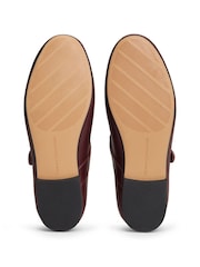 Tommy Hilfiger Red Leather Buckle Mary Jane Ballerinas - Image 6 of 6