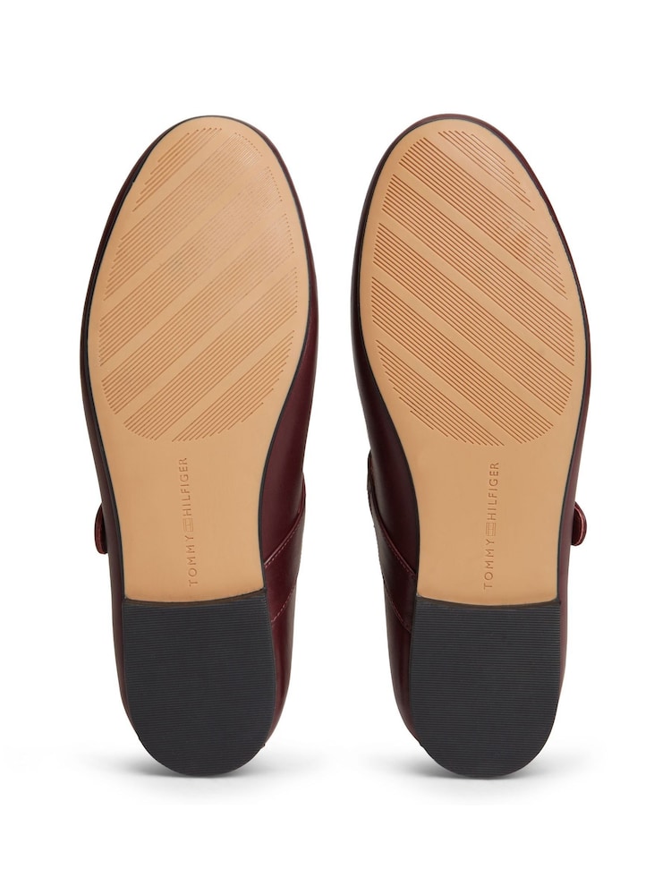 Tommy Hilfiger Red Leather Buckle Mary Jane Ballerinas - Image 6 of 6 Tommy Hilfiger Red Leather Buckle Mary Jane Ballerinas - Image 6 of 6