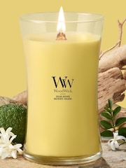 Woodwick Cream Medium Hourglass 1 Wick Large Candle - Image 1 of 4