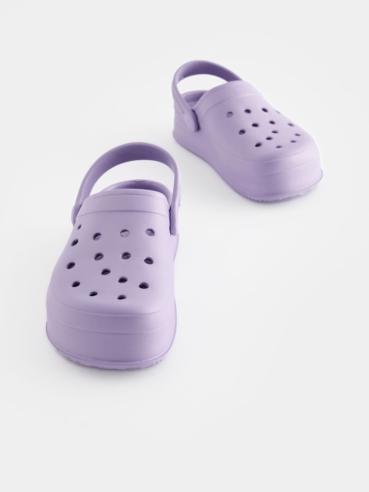 Lilac Purple Chunky Clogs - Image 1 of 1