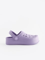 Lilac Purple Chunky Clogs - Image 2 of 6