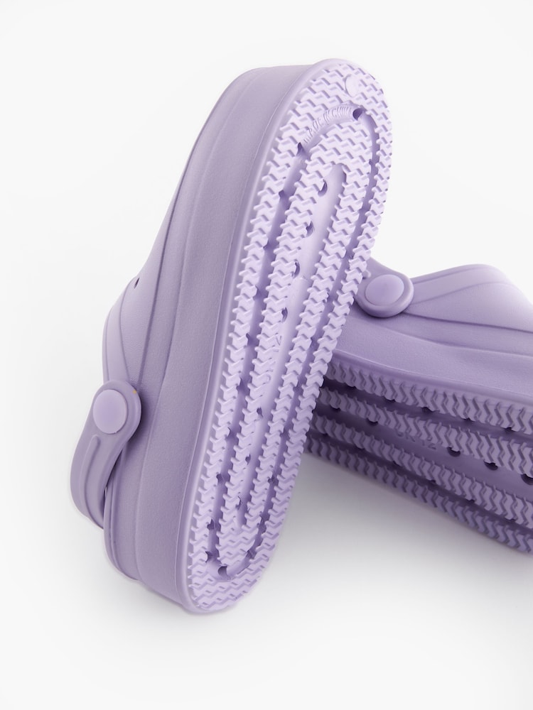 Lilac Purple Chunky Clogs - Image 6 of 6 Lilac Purple Chunky Clogs - Image 6 of 6
