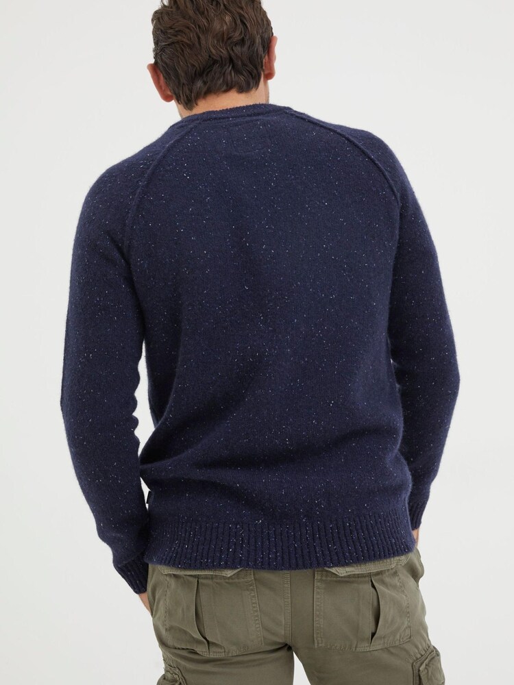 FatFace Blue Lambswool Crew Jumper - Image 2 of 4 FatFace Blue Lambswool Crew Jumper - Image 2 of 4