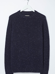 FatFace Blue Lambswool Crew Jumper - Image 4 of 4