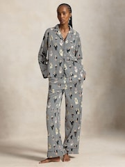 Polo Ralph Lauren Black Bear Cotton Long Sleeve Pyjamas Set - Image 1 of 4