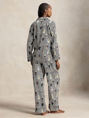 Polo Ralph Lauren Black Bear Cotton Long Sleeve Pyjamas Set - Image 2 of 4