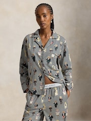 Polo Ralph Lauren Black Bear Cotton Long Sleeve Pyjamas Set - Image 3 of 4