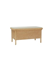 Laura Ashley Green Garden Bewley Indoor Rattan Lounging Sofa Set with Seat Cushions - Image 3 of 4