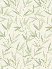 Laura Ashley Green Garden Bewley Indoor Rattan Lounging Sofa Set with Seat Cushions - Image 4 of 4