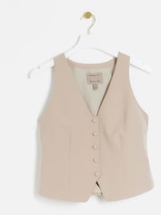River Island Cream Button Front Waistcoat - Image 5 of 6