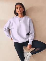Nike Purple Oversized Mini Swoosh Sweatshirt - Image 3 of 5