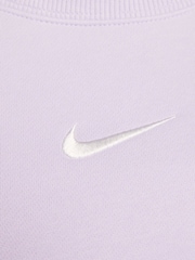 Nike Purple Oversized Mini Swoosh Sweatshirt - Image 4 of 5