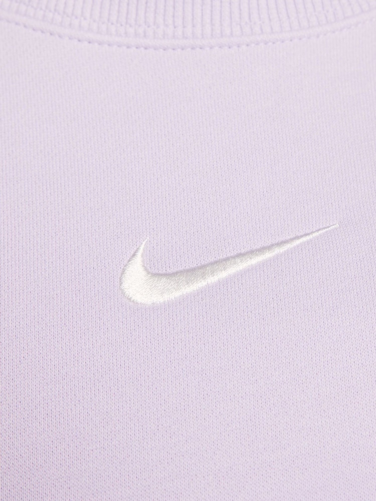 Nike Purple Oversized Mini Swoosh Sweatshirt - Image 4 of 5