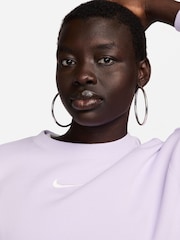 Nike Purple Oversized Mini Swoosh Sweatshirt - Image 5 of 5