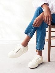 White Forever Comfort® Chunky Baseball Trainers - Image 1 of 7