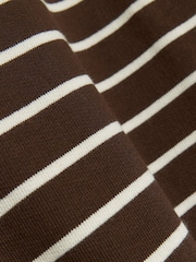 River Island Brown Stripe Cropped 100% Cotton Sweatshirt - Image 4 of 4