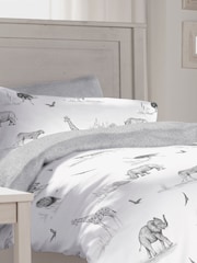 Sam Faiers Little Knightley's Grey Zambezi Duvet Cover and Pillowcase Set - Image 1 of 3