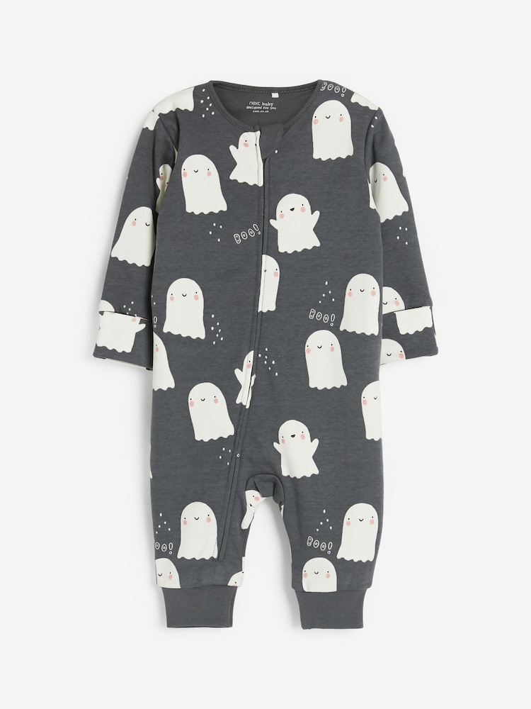Halloween Glow In Dark Print Baby 2 Pack Footless Sleepsuits (0mths-2yrs) - Image 2 of 10