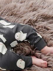 Halloween Glow In Dark Print Baby 2 Pack Footless Sleepsuits (0mths-2yrs) - Image 9 of 10