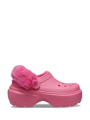 Crocs Pink Stomp Lined Winter Clogs - Image 1 of 4