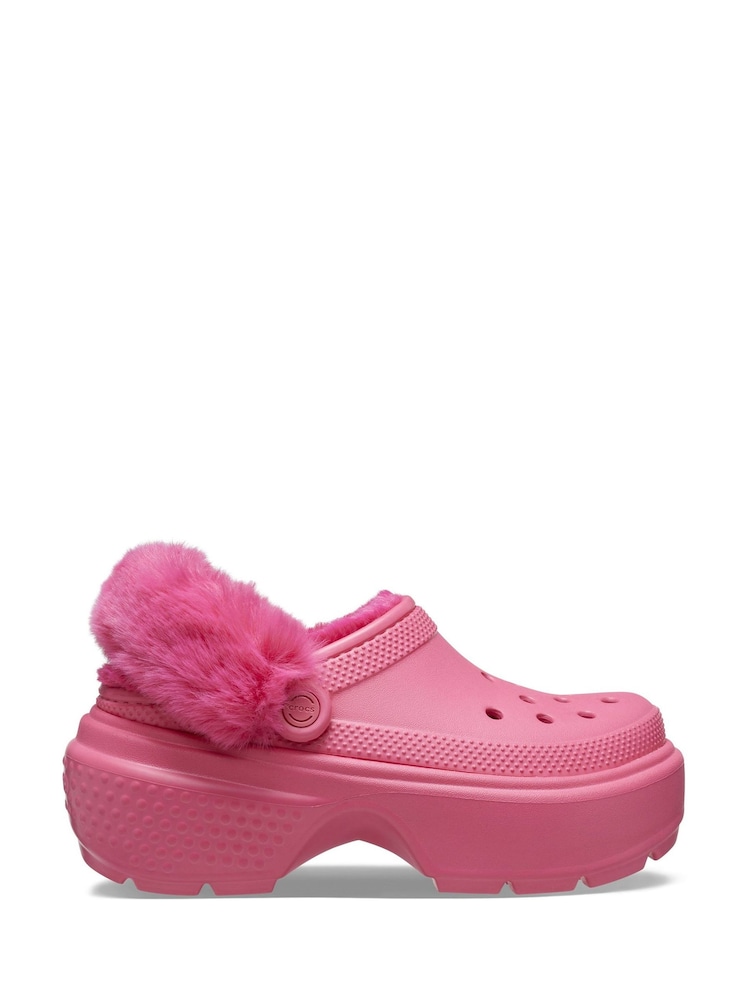 Crocs Pink Stomp Lined Winter Clogs - Image 1 of 4