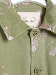 River Island Green Floral Pocketed Utility Shacket - Image 4 of 4