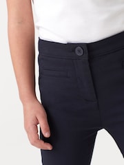 Navy Blue Regular Length School Skinny Stretch Trousers (3-18yrs) - Image 3 of 8
